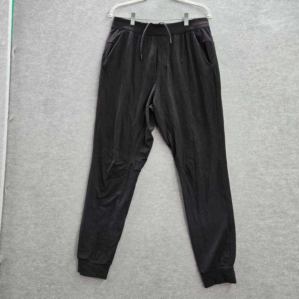 Lululemon Men Activewear Pants Medium Black Inent Jogger Pockets Drawstring